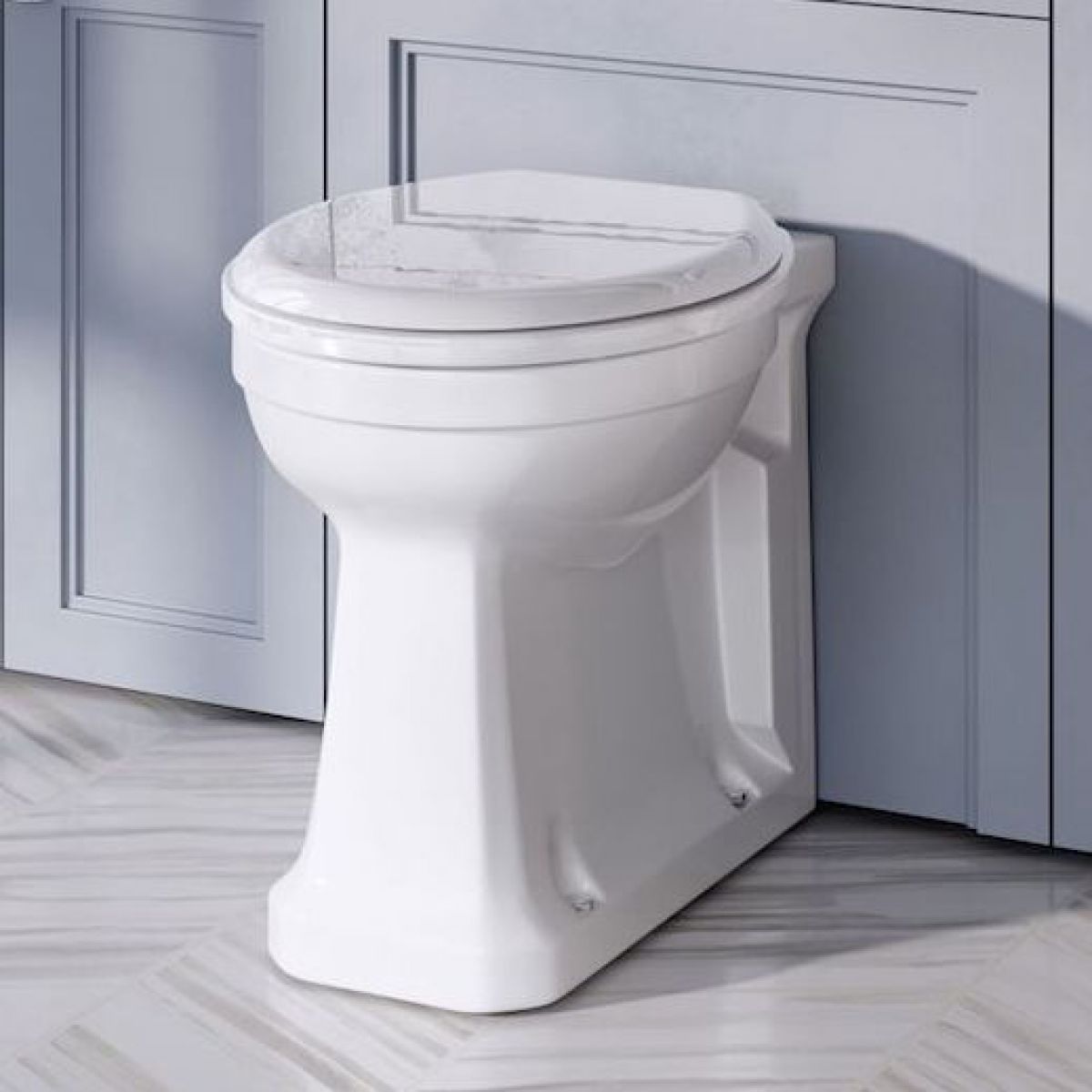 image example of a back to wall toilet