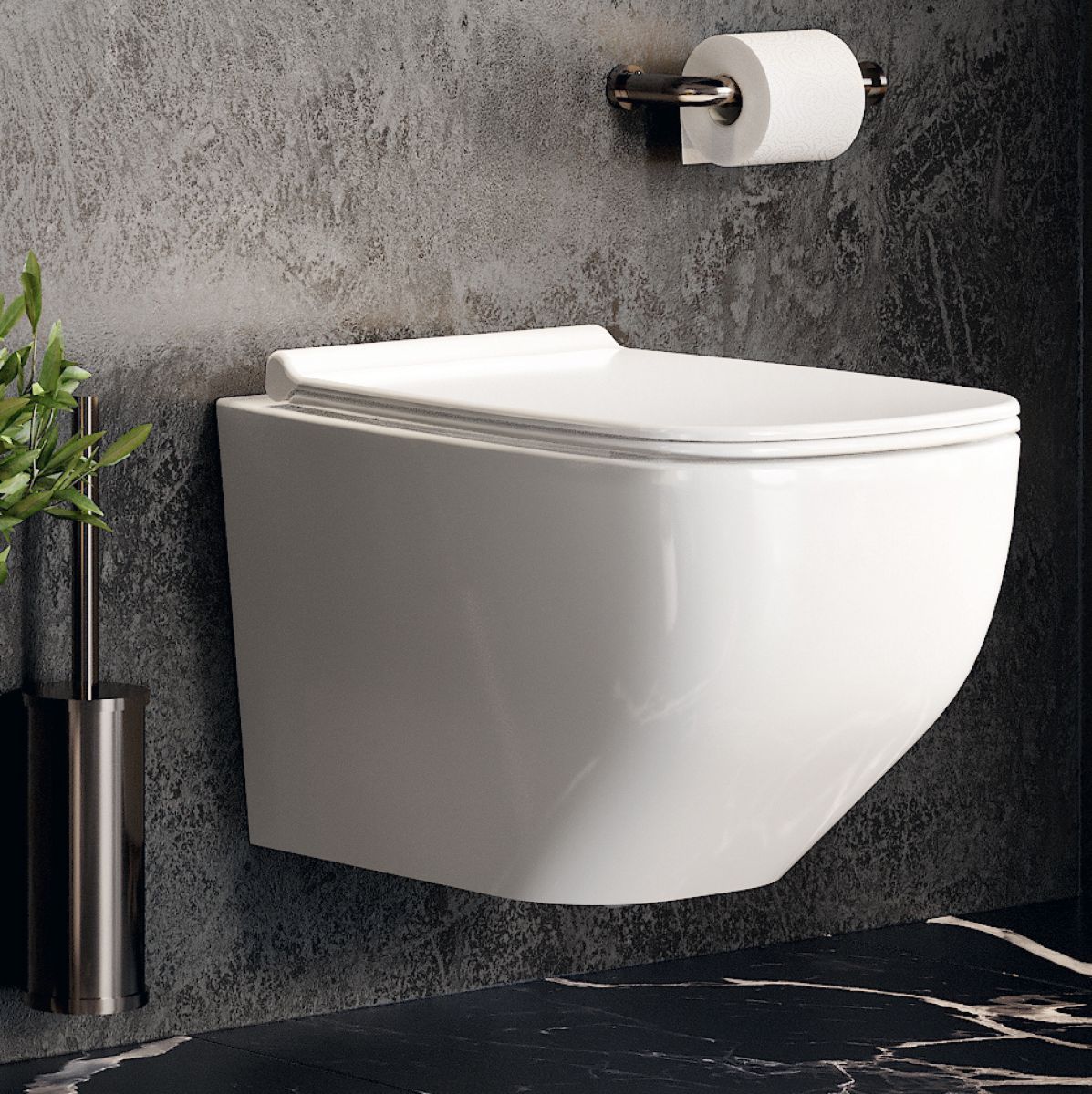 image example of a wall hung toilet