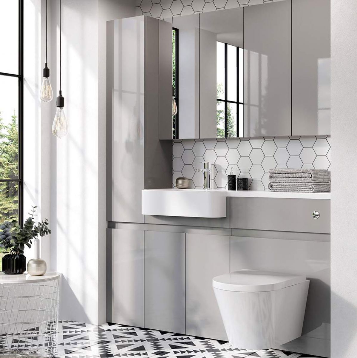 image example of fitted bathroom furniture