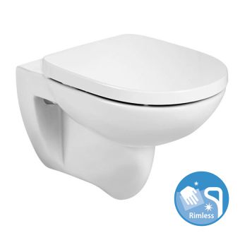 Roca Debba Rimless Round Wall Hung Toilet - 346998000