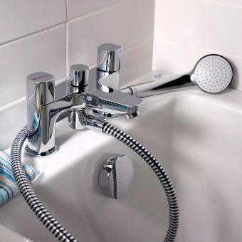 Ideal Standard Tempo Bath Mixer Tap with Shower Handset - B0731AA