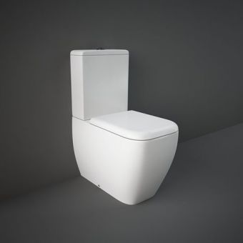 RAK Metropolitan Close Coupled Back to Wall Rimless Toilet Suite - METBTWPAKSC-R
