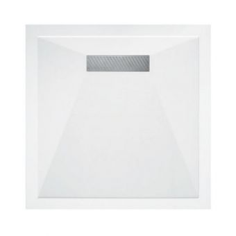 Saneux L25 Linear Stone Resin Square Shower Tray - L250909S