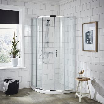UK Bathrooms Essentials Quadrant Sliding Shower Door
