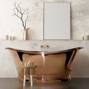 BC Designs Copper Boat Double Ended Bath