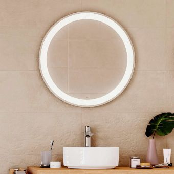 Roca Iridia Round Mirror with Perimetral LED Lighting and Demister