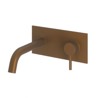 Abacus Iso Brushed Bronze Wall-mounted Basin Mixer Tap - TBTS-348-1602