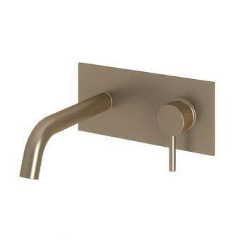 Abacus Iso Brushed Nickel Wall-mounted Basin Mixer Tap - TBTS-347-1602