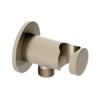 Abacus Emotion Brushed Nickel Round Wall Outlet and Holder - TBTS-417-5802