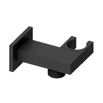 Abacus Emotion Matt Black Square Wall Outlet and Holder - TBTS-415-5804