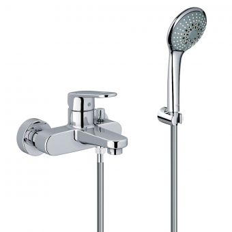 Grohe Europlus Single Lever Bath Shower Mixer Tap with Handshower Set - 33547002