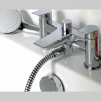 Ideal Standard Tesi Two Hole Bath Filler with Shower Handset - A6591AA
