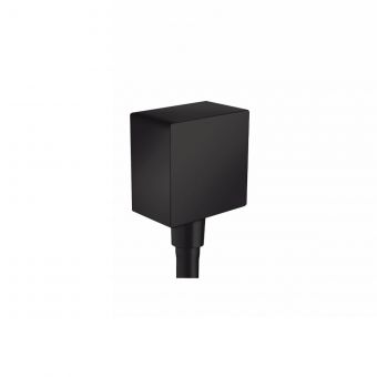 hansgrohe FixFit Square Wall Outlet with non-return valve in Matt Black - 26455670