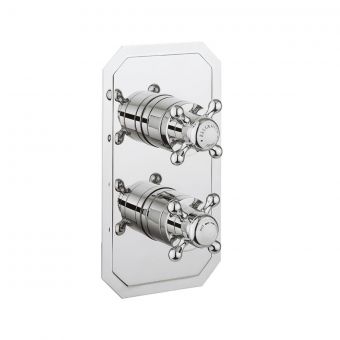 Crosswater Belgravia 2 Outlet 2 Handle Thermostatic Shower Valve - BL1500RC-VS+