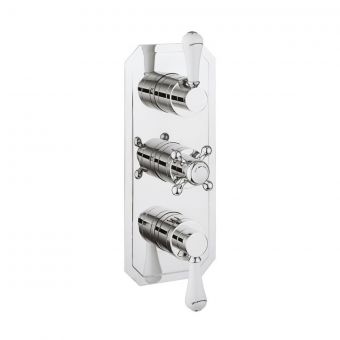 Crosswater Belgravia Lever Thermostatic 3 Handle Shower Valve with 2 Way Diverter - BL2000RC_LV-VS+