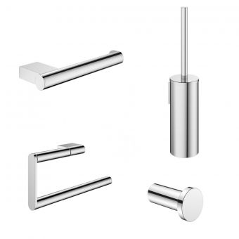 Crosswater MPRO Chrome 4 Piece Bathroom Accessory Pack - PROPACKCHROME4
