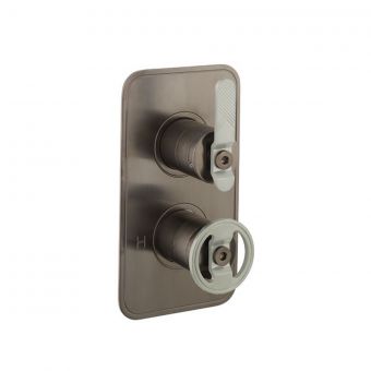 Crosswater UNION MIXAGE Concealed Thermostatic Shower Valve & Trimset in Brushed Black Chrome & Brushed Nickel