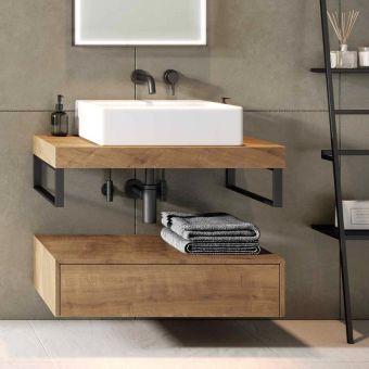 Abacus Concept Cloud Bathroom Basin Shelves with Towel Hangers