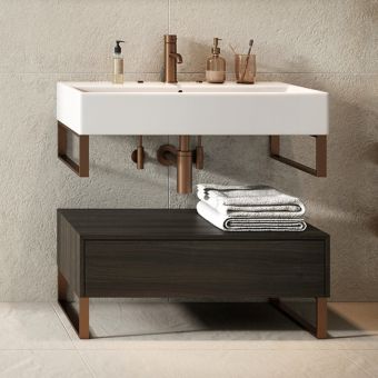 Abacus Concept Pure 80cm Basin with Towel Hangers