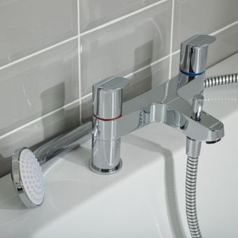 Ideal Standard Ceraflex Deck Mounted Dual Control Bath Shower Mixer - B1823AA