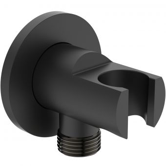 Ideal Standard Idealrain Round Shower Handset Elbow Bracket in Silk Black - BC807XG
