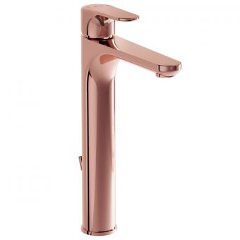 VitrA Root Tall Round Basin Mixer with Pop-up in Copper - A4276626