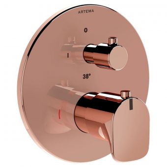 VitrA Root Round Built-In Two-Way Thermostatic Bath Mixer in Copper - A4269426
