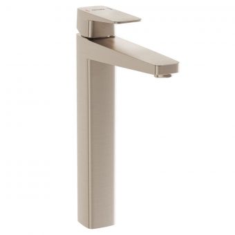 VitrA Root Square Tall Basin Mixer in Brushed Nickel - A4273334