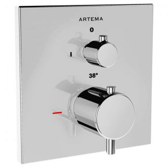 VitrA Root Square Built-In Thermostatic Shower Mixer in Chrome - A42669