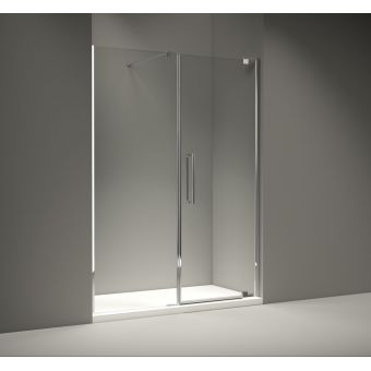 Merlyn Series 10 Pivot Shower Door and Inline Panel - Without Tray