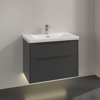 Villeroy and Boch Subway 3.0 800mm Vanity Unit with 2 Drawer and Lighting