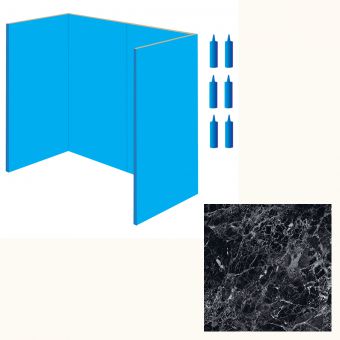 Jaylux DuraPanel Large Recess Kit in Black Marble