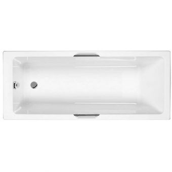 Carron Integra Single Ended Carronite Bath with Twin Grips - 1600 x 700mm