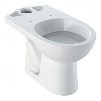 Geberit Selnova Floor-Standing Close Coupled Open Back WC With Horizontal Outlet in White - 501041006