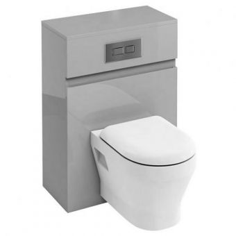 Britton D30 Back to Wall WC Unit with Dual Flush Cistern and Flush Plate - Light Grey
