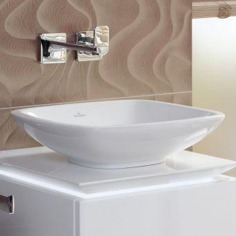 Villeroy and Boch Loop & Friends Circular Surface Mounted Washbasin - 380 x 380mm - CeramicPlus