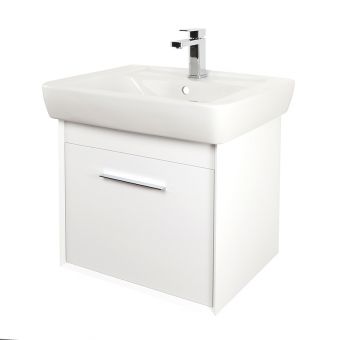 Abacus Simple Basin Vanity Unit without Basin - 600mm White