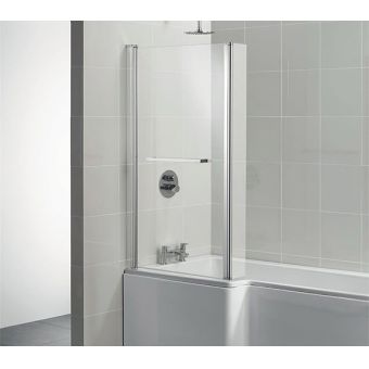 Ideal Standard Tempo Cube Bath Shower Screen with Silver Frame