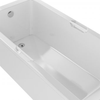 UK Bathrooms Essentials Aldan Bath Grips in Matt White