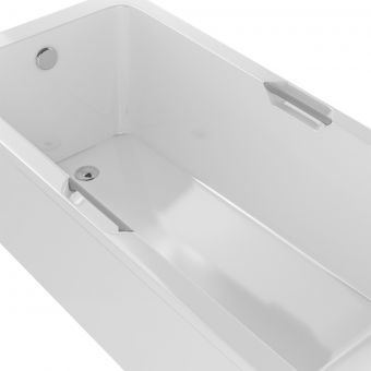 UK Bathrooms Essentials Aldan Bath Grips in Matt Grey
