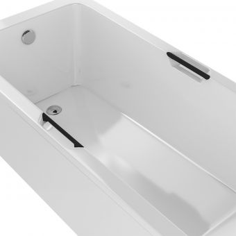 UK Bathrooms Essentials Aldan Bath Grips in Matt Black