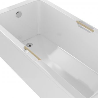 UK Bathrooms Essentials Aldan Bath Grips in Matt Cappuccino