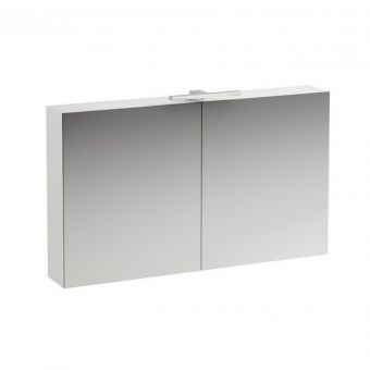 Laufen Base Mirror Cabinet With Light - 80cm - Dark Elm