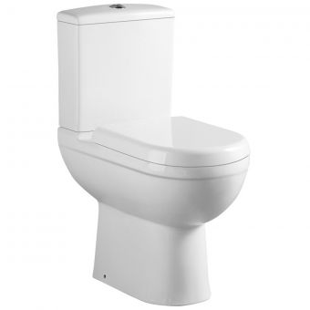 UK Bathrooms Essentials Pecos Comfort Height Close Coupled Toilet