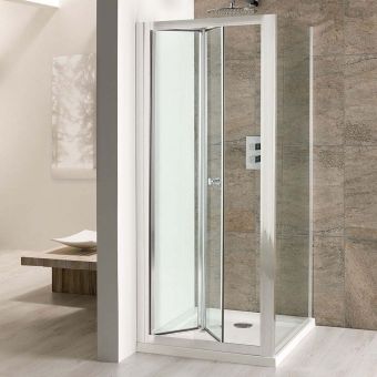 UK Bathrooms Essentials Tana Bi-Fold Shower Door in Chrome