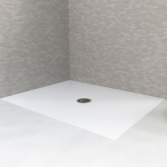 Matki Continental 30 Slimline Floor Shower Tray - 885 x 885mm - White