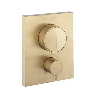 Crosswater Crossbox Push MPRO Shower Valve in Brushed Brass 2 Outlet Valve without Installation Part