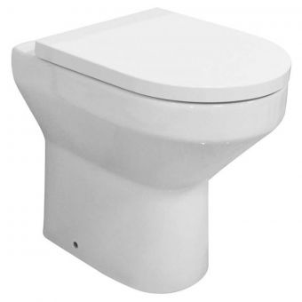 UK Bathrooms Essentials Benue Comfort Height Back to Wall Toilet