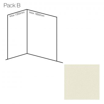 Bushboard Nuance Medium Corner Wall Panel Pack B in Vanilla Quartz