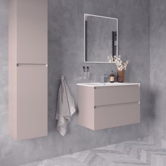 Tissino Mozzano Tall Bathroom Cupboard in Matt Cashmere Grey - TMZ-201-CG